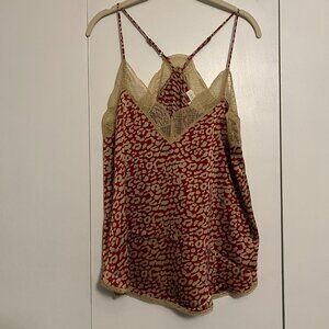 Love Stitch Electra Lace Cami, Red, Size L